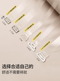 Invisible Matte Non-Slip Bra Straps for Bralettes and Bras, Adjustable Clear Replacement Straps
