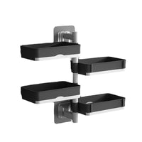Wall-Mounted Rotatable Double-Layer Soap Dish with Drainage for Bathroom