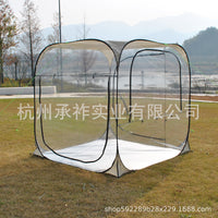 Pop-Up PVC Transparent Camping Tent for 2-4 People - Windproof Sunroom for Outdoor Relaxation