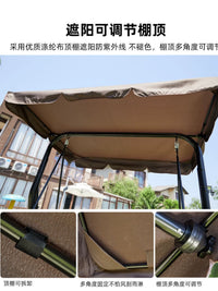 Outdoor Double Swing Chair for Patio Garden Balcony, Iron Art Rocking Chair Hammock for Indoor and Outdoor Use