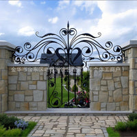 Modern Wrought Iron Garden Fence Panel for Villas and Outdoor Spaces