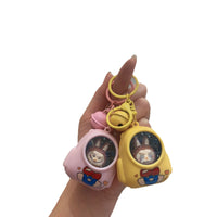 Cartoon Capybara Backpack Night Light Keychain Pendant