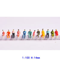 Miniature Seated Figure Models for Architectural Sand Table Scenery 1:87/1:100 Scale