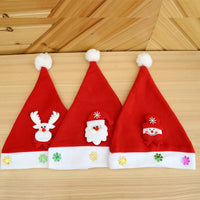Christmas LED Light-Up Knitted Santa Hat for Adults and Kids, Festive Party Decoration and Costume Prop