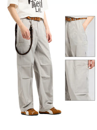 Metersbonwe Men's Cargo Pants, Spring/Summer Fashion Outdoor Straight-Leg Casual Trousers