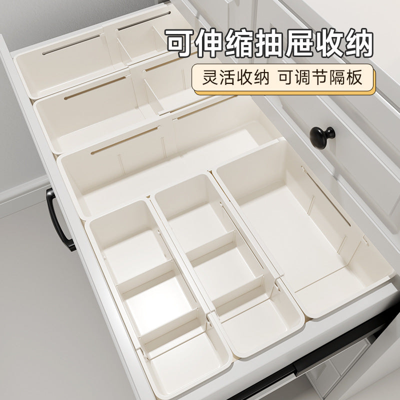 Adjustable Drawer Organizer with Dividers for Cosmetics and Small Items