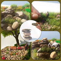 Miniature Crushed Stone Model for Dioramas and Sand Tables