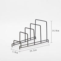 Wrought Iron Multi-Tier Plate Rack for Puerh Tea Cakes, Kitchen Plates, and Crafts
