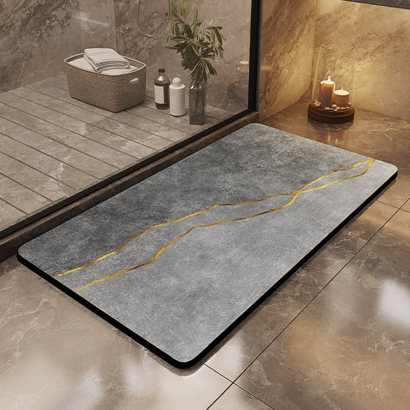 Soft Diatomaceous Earth Absorbent Bath Mat for Bathroom and Entryway