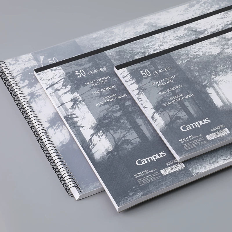 Kokuyo Watanabe Sketchbook A3/A4, 50 Pages, for Drawing, Sketching, and Art