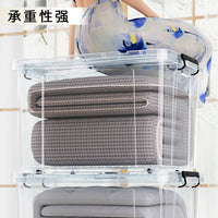 Transparent Extra Large Capacity Storage Box Toy Plastic Storage Bin Clothes Quilt Organizer with Lid and Wheels