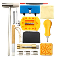 Watch Repair Tool Kit - 19-Piece Professional Set for Band Link Pin Removal, Case Opening, and Adjustment