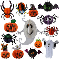 Halloween Ghost Witch Spider Pumpkin Paper Lantern Hanging Decorations