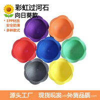 Rainbow River Crossing Stones Sensory Integration Equipment for Kids, Kindergarten Early Education Balance Board, Non-Slip Puzzle Bridge Stones