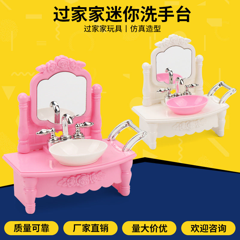 Miniature Dollhouse Bathroom Sink Model Toy