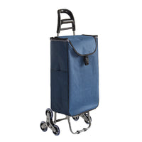 Foldable Shopping Cart with Climbing Wheels for Groceries and Luggage