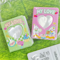 Cute 3-inch Mini Photo Album for Instax & Kpop Photocards, Aesthetic Small Card Holder Book