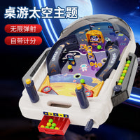 Space Theme Pinball Machine for Kids, Educational Tabletop Football Basketball Game, Parent-Child Interactive Toy