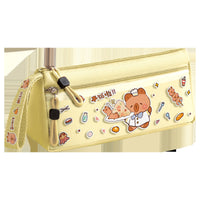 Capybara Large Capacity Transparent Pencil Case for Students, Cute Cartoon Stationery Box, Waterproof