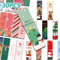 30-Pack Christmas Cartoon Bookmark Set for Books and Decoration