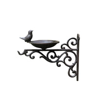 European Vintage Cast Iron Bird Feeder Hanging Wall Decor Outdoor Patio Garden Ornament