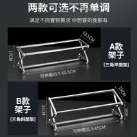Stainless Steel Food Pan Set with Adjustable Stand for Milk Tea Shop Ingredients