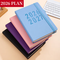 Undated Daily Planner Notebook, 365-Day Productivity Journal with English Pages