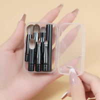 Portable Detachable Makeup Brush Set with Replaceable Heads and Storage Case