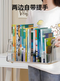 Acrylic Transparent Desktop Book Holder and File Organizer for Students and Office