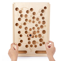 Pirate Marble Maze Game for Kids, Wooden Hand-Eye Coordination Balance Training Toy