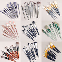 Professional Makeup Brush Set with Foundation, Powder, Eyeshadow, Eyebrow, and Lip Brushes