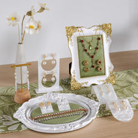 Acrylic Cloud Pattern Earring & Necklace Display Stand with Tray