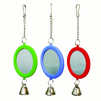 Bird Mirror Toy for Parrots and Small Birds, Chewable Cage Accessory