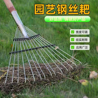 Heavy-Duty Steel Rake Head for Agricultural Use - Hardened Wire Rake for Loosening Soil and Gathering Grass