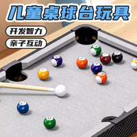 Kids' Mini Pool Table Set, Indoor Desktop Billiards Game for Boys, Family Fun