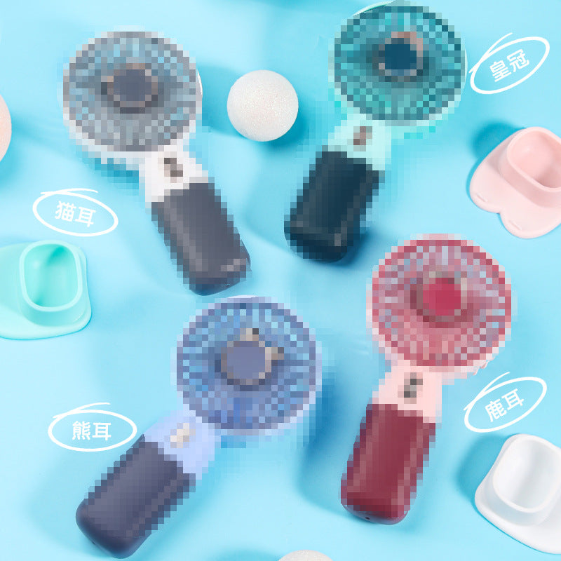 Portable Handheld Mini Fan with Phone Stand, USB Rechargeable, Quiet Operation, Strong Airflow, Long Battery Life