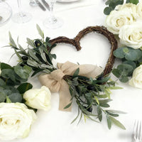 Artificial Olive Heart Wreath for All Seasons - Festive Home & Wedding Decor