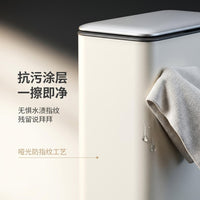 Press-Top Stainless Steel Trash Can with Lid for Home, Kitchen, Bathroom, Living Room