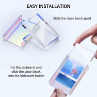 3-Pack Acrylic Mini Photo Frame Double-Sided Magnetic for Polaroid Instax Film