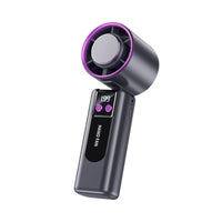 Handheld Turbo Fan with Semiconductor Cooling, Portable USB Rechargeable Mini Desk Fan