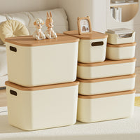 Desktop Storage Box with Lid for Snacks Toys Sundries Cosmetics