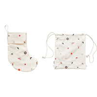 Embroidered Christmas Gift Bag & Stocking for Holiday Decor