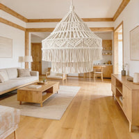 Bohemian Macrame Woven Lampshade Tapestry for Pendant Light Decor