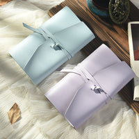 Macaron Color PU Leather Loose-Leaf Notebook with Strap Closure for Students & Office