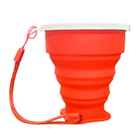 Collapsible Silicone Travel Cup - Portable Outdoor Sports Water Bottle & Mouthwash Cup