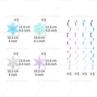 Christmas Snowflake Swirl Hanging Decorations for Winter Holiday Parties
