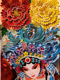 Chinese Opera Character Quilling Art Kit - "Guo Se Tian Xiang" Peony Fairy