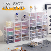 Handmade Beaded Storage Box with Lid, Dustproof Transparent Organizer for DIY Beads and Accessories