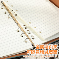 A6 Vintage Loose-Leaf Journal with Kraft Paper and Tie Closure