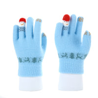 Winter Christmas Snowman Touchscreen Gloves for Students and Couples, Knitted Warm Cycling Plush Thickened